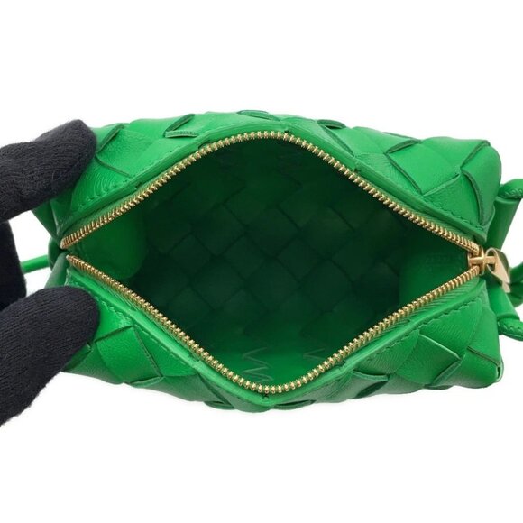 Bottega Veneta Candy Loop Shoulder Bag Leather Green 680254 - Picture 9 of 12